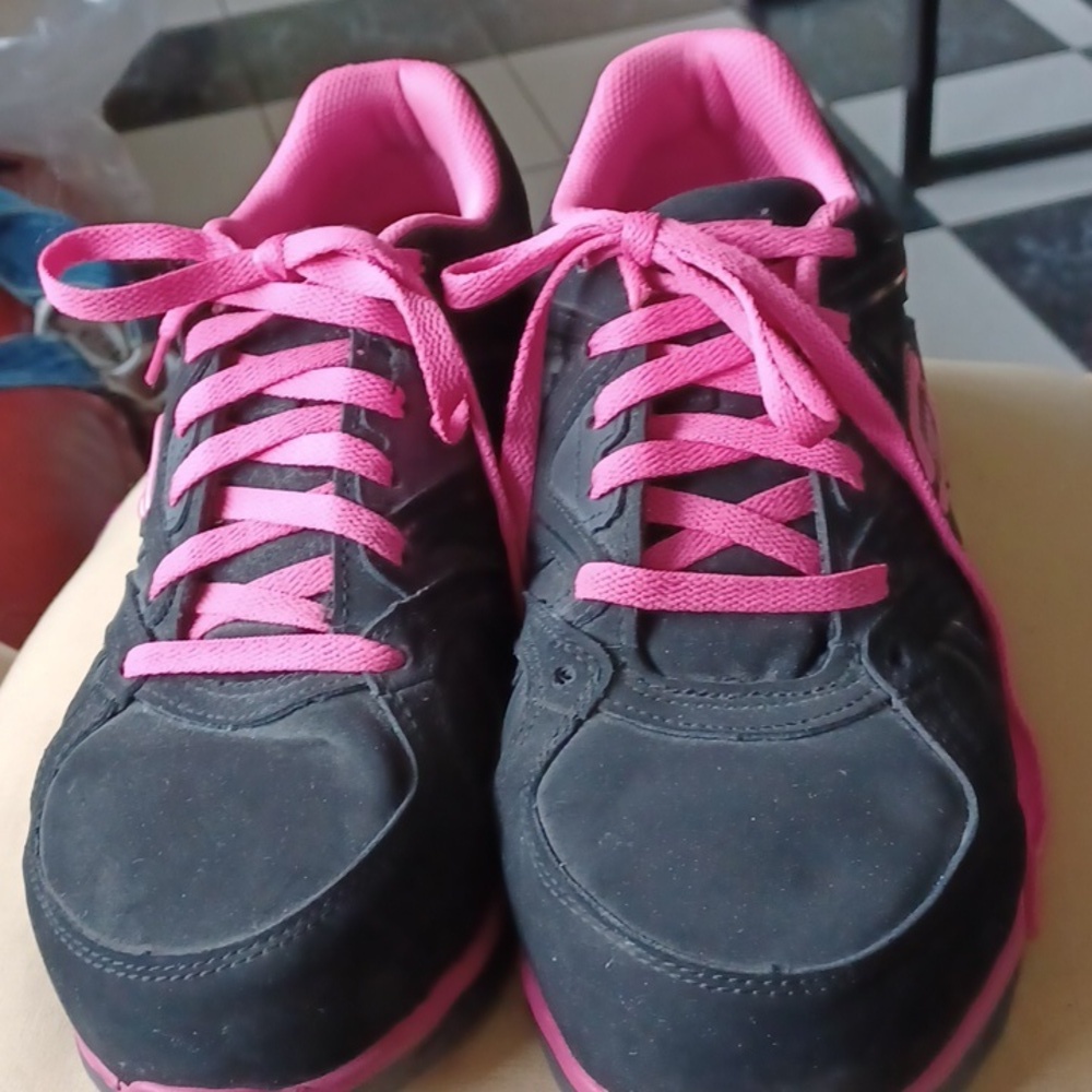 Skechers Synergy Sandlot Black Alloy Safety Toe Lace Work Shoes 76553 Sz 9